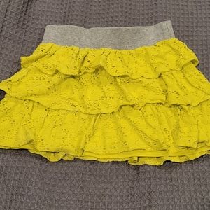 Girls neon yellow lime lace skirt
